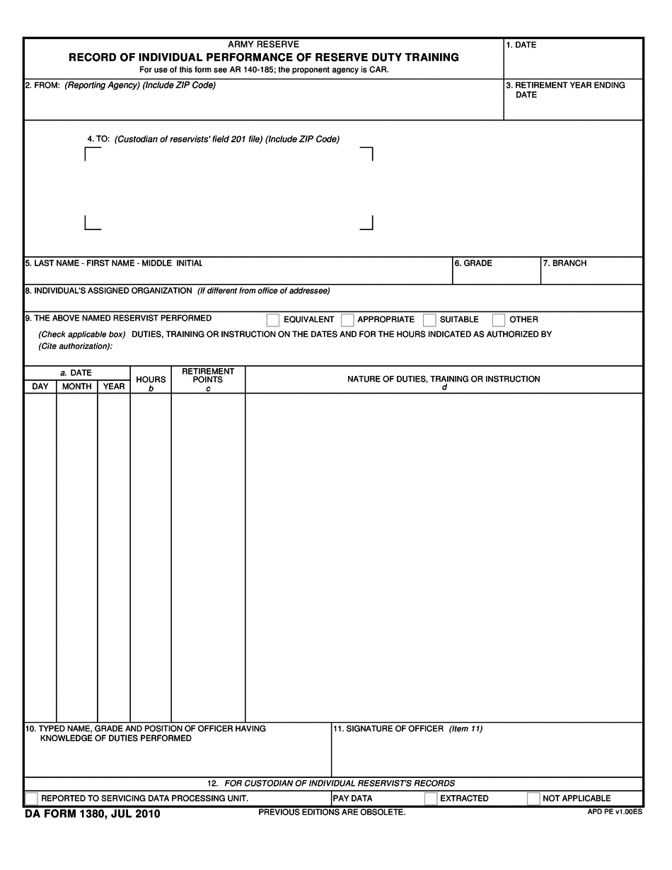Download Fillable Da Form 1380 Army myservicesupport Download Fillable Da Form 1380 Army myservicesupport