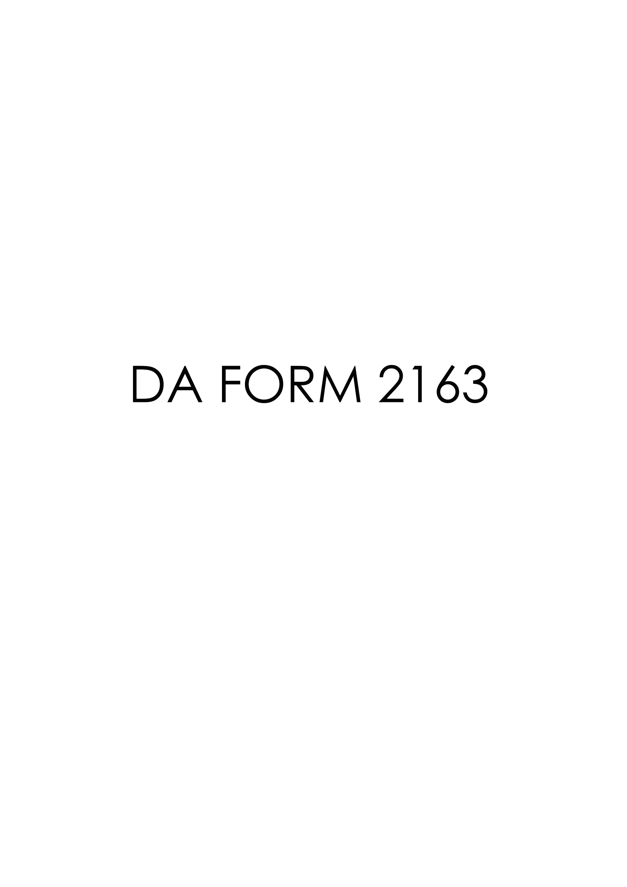 Download Fillable da Form 2163