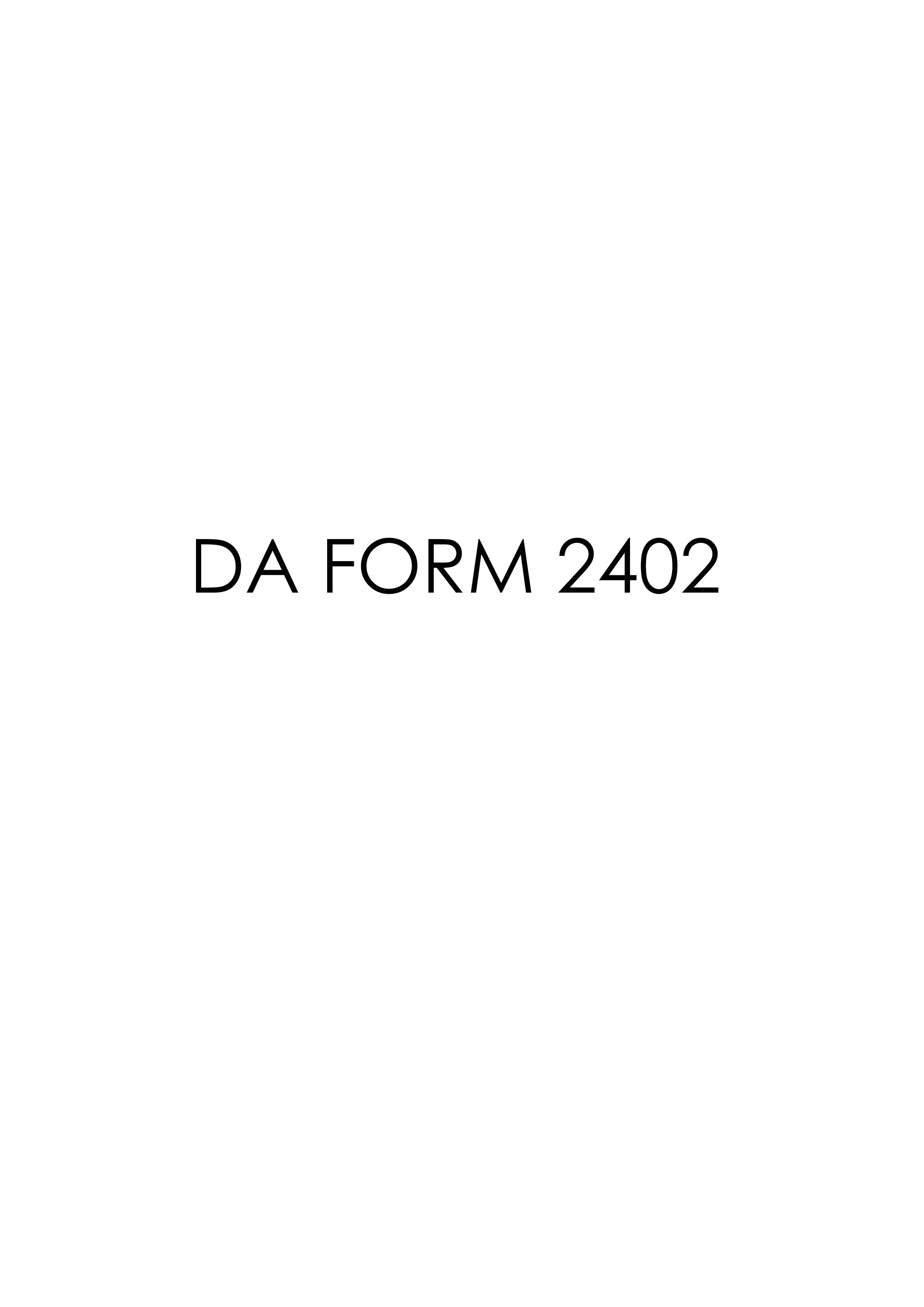 Download Fillable da Form 2402