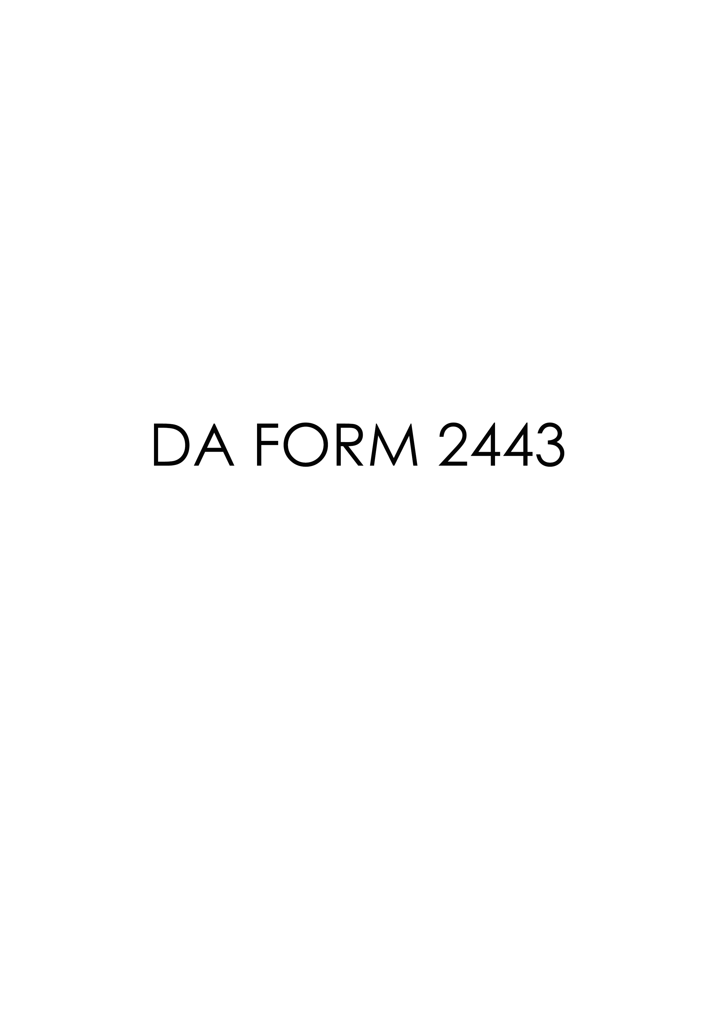 Download Fillable da Form 2443