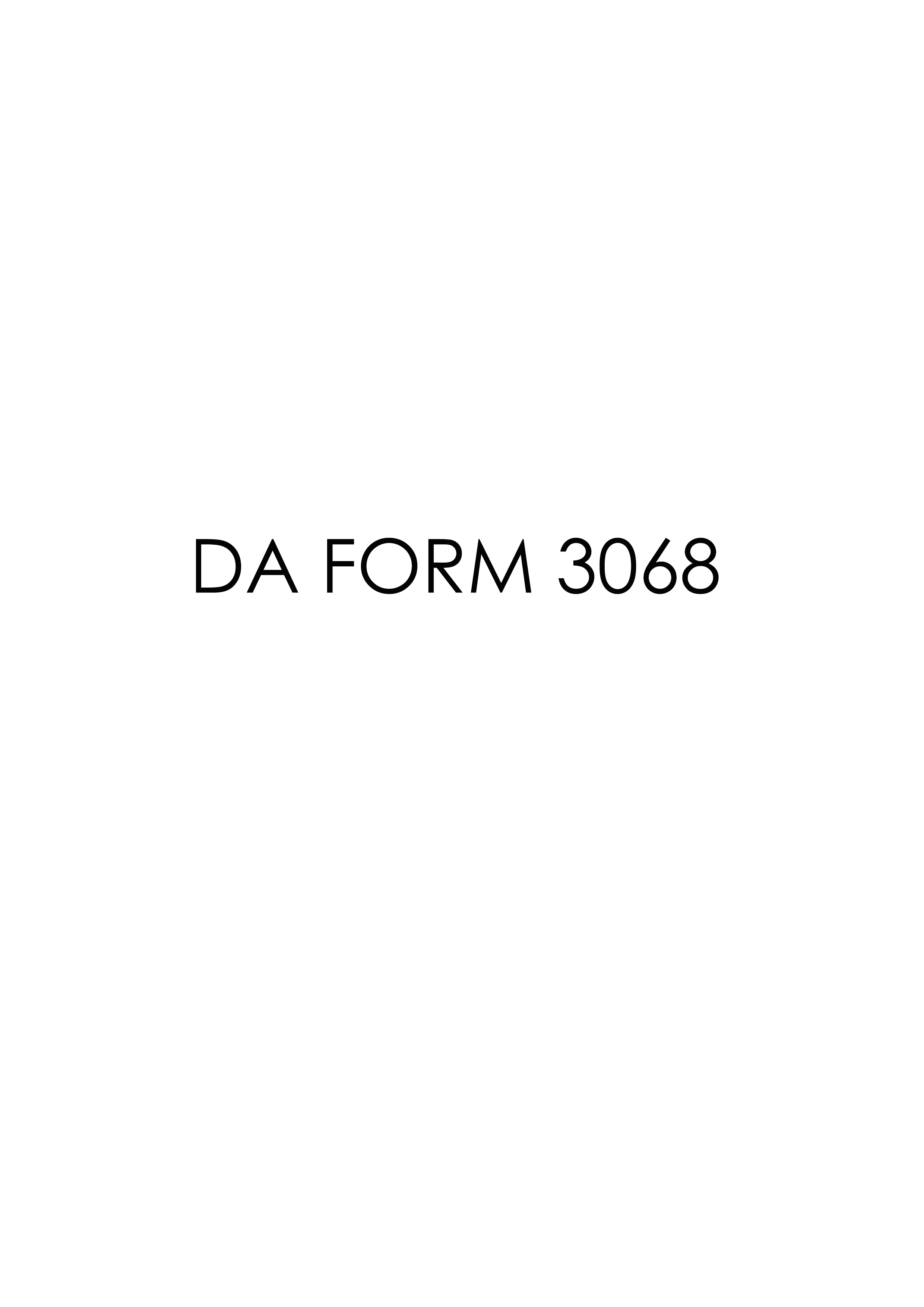 Download Fillable da Form 3068