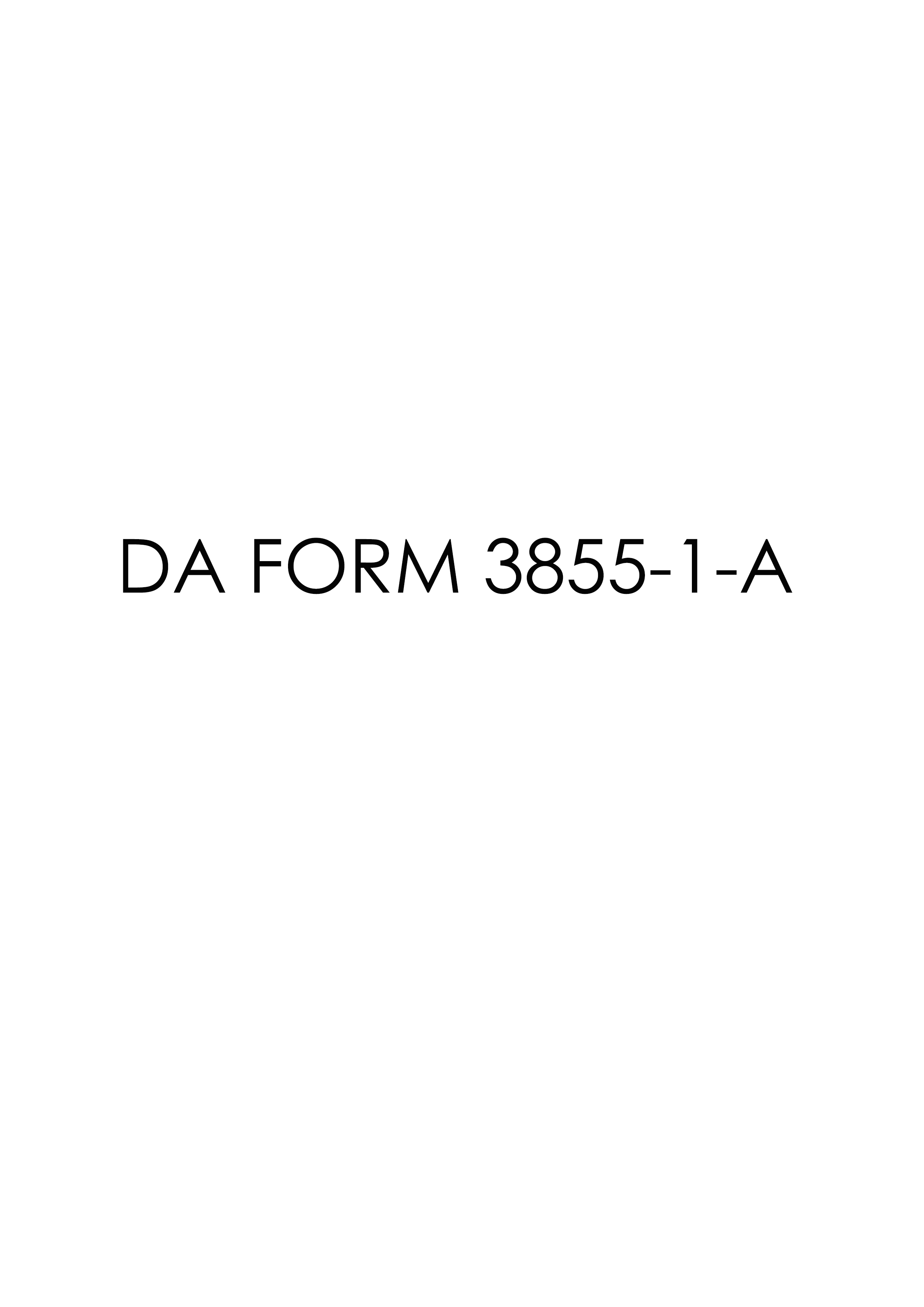 Download Fillable da Form 3855-1-A