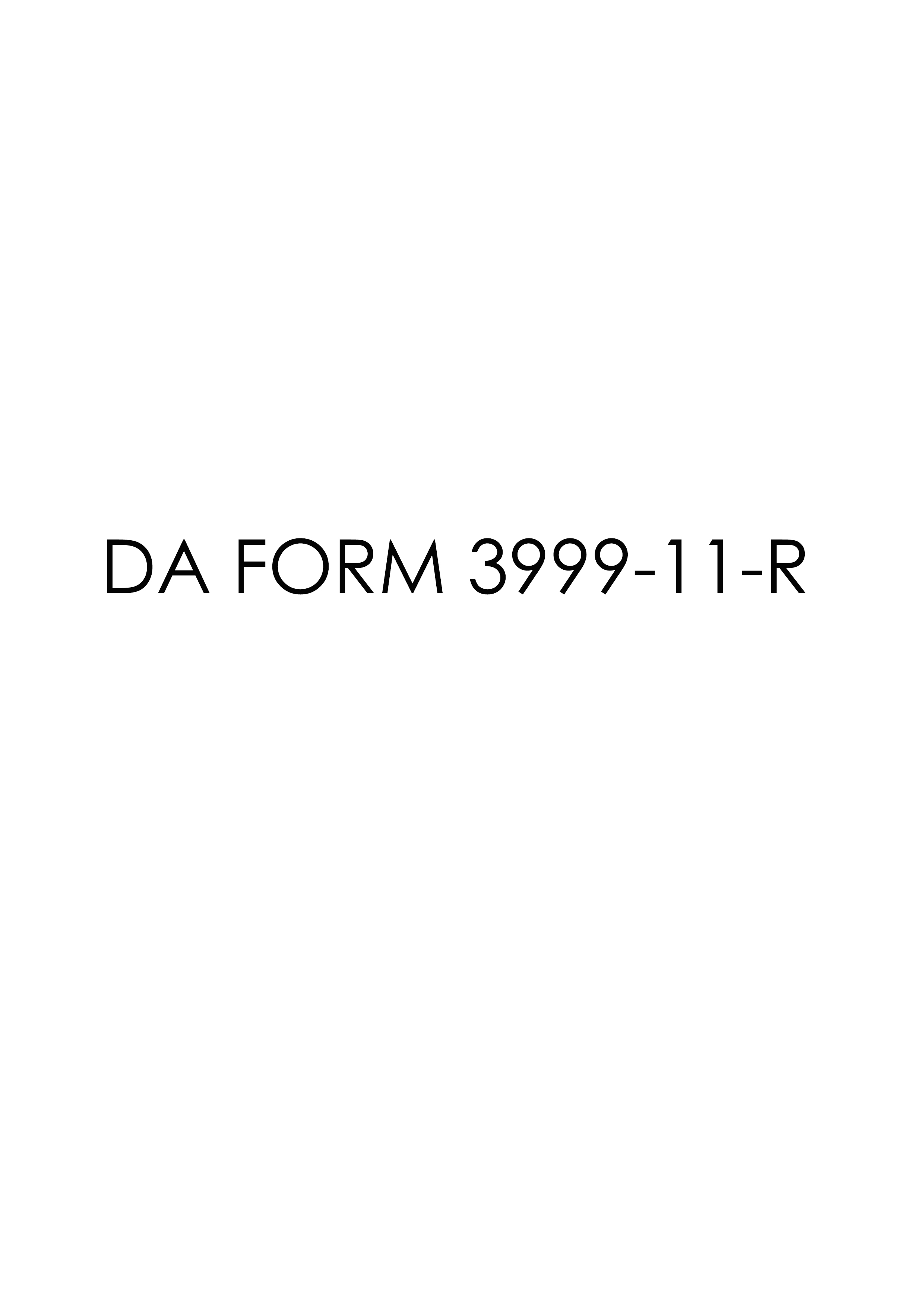 Download Fillable da Form 3999-11-R