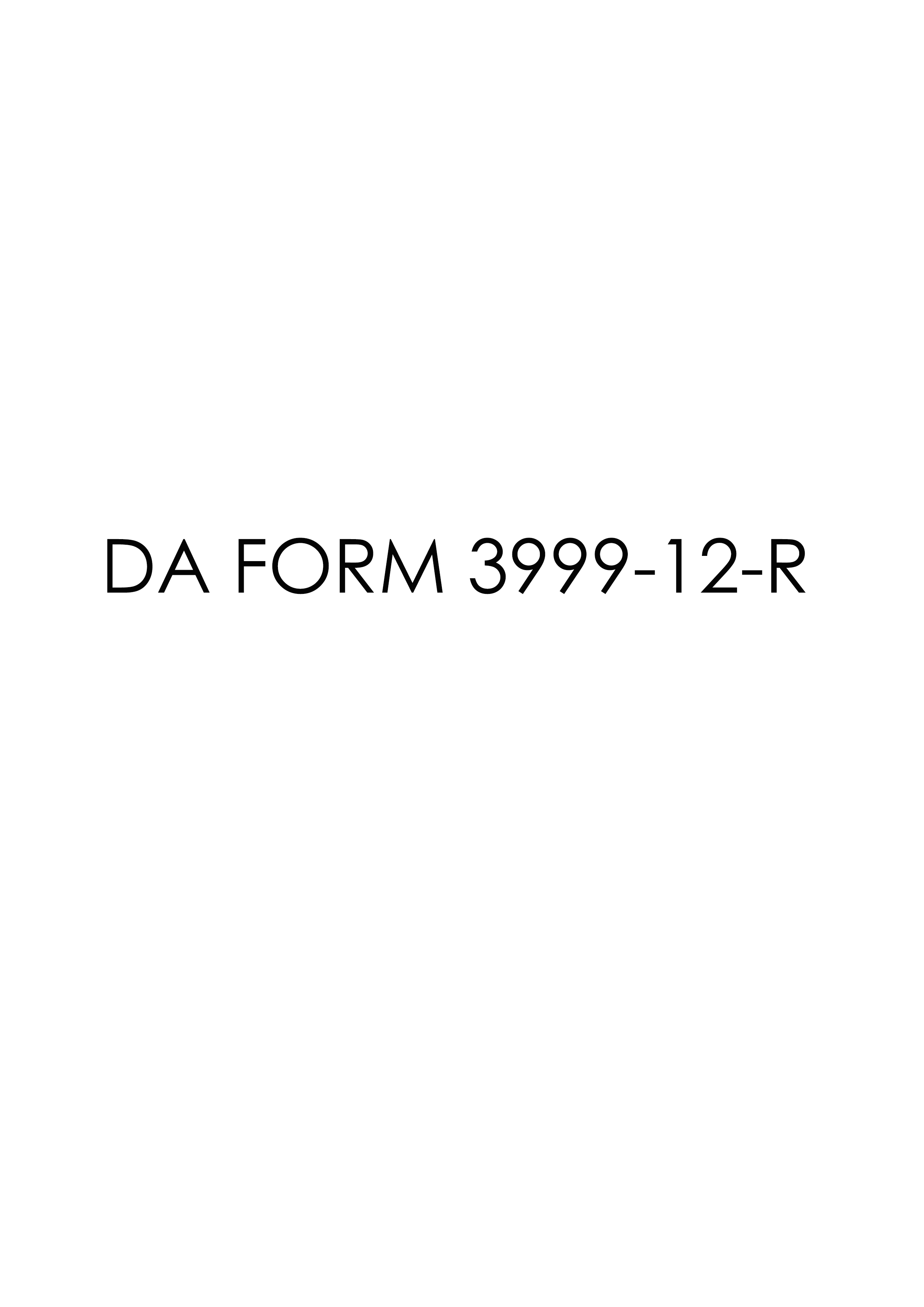 Download Fillable da Form 3999-12-R