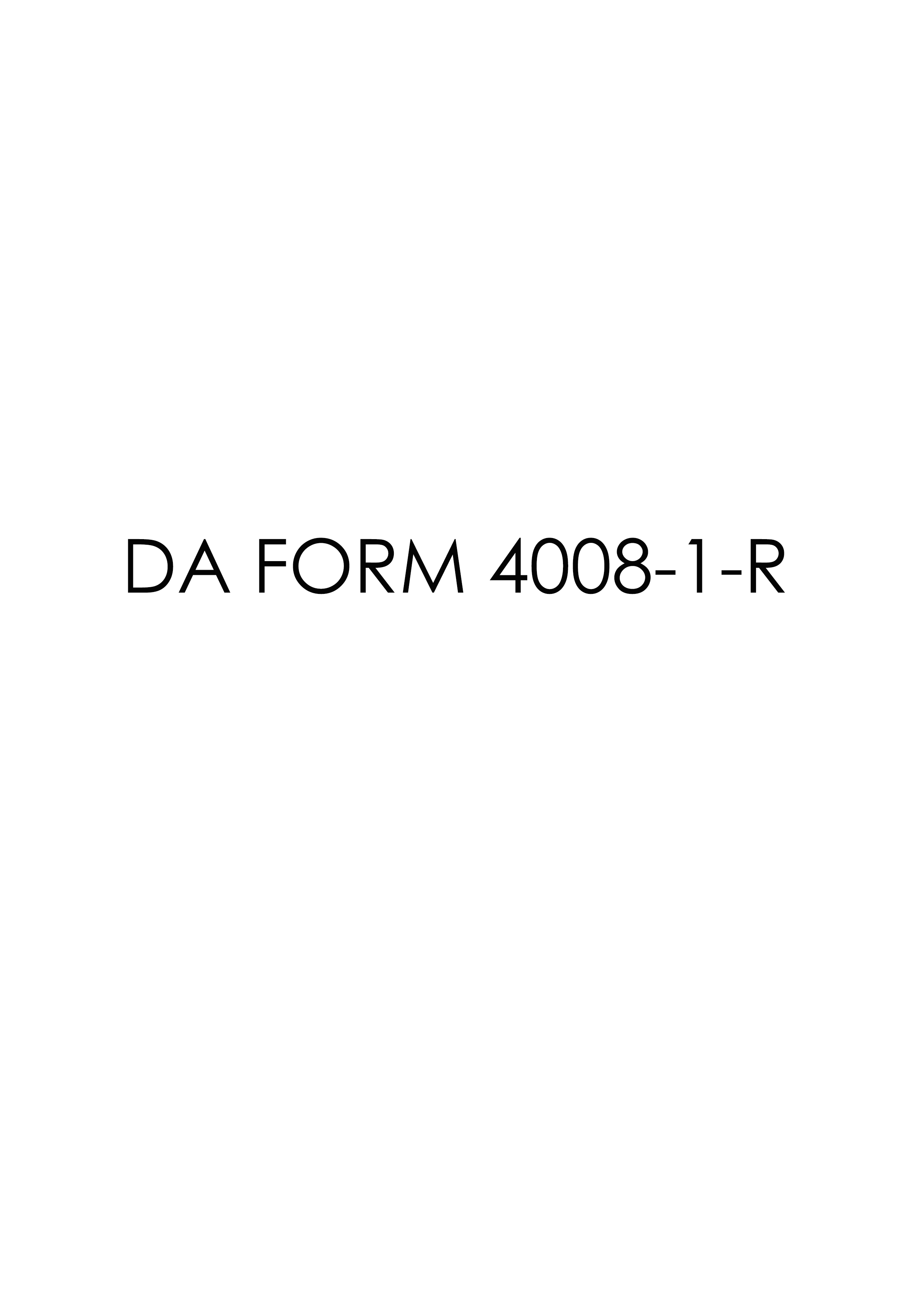 Download Fillable da Form 4008-1-R