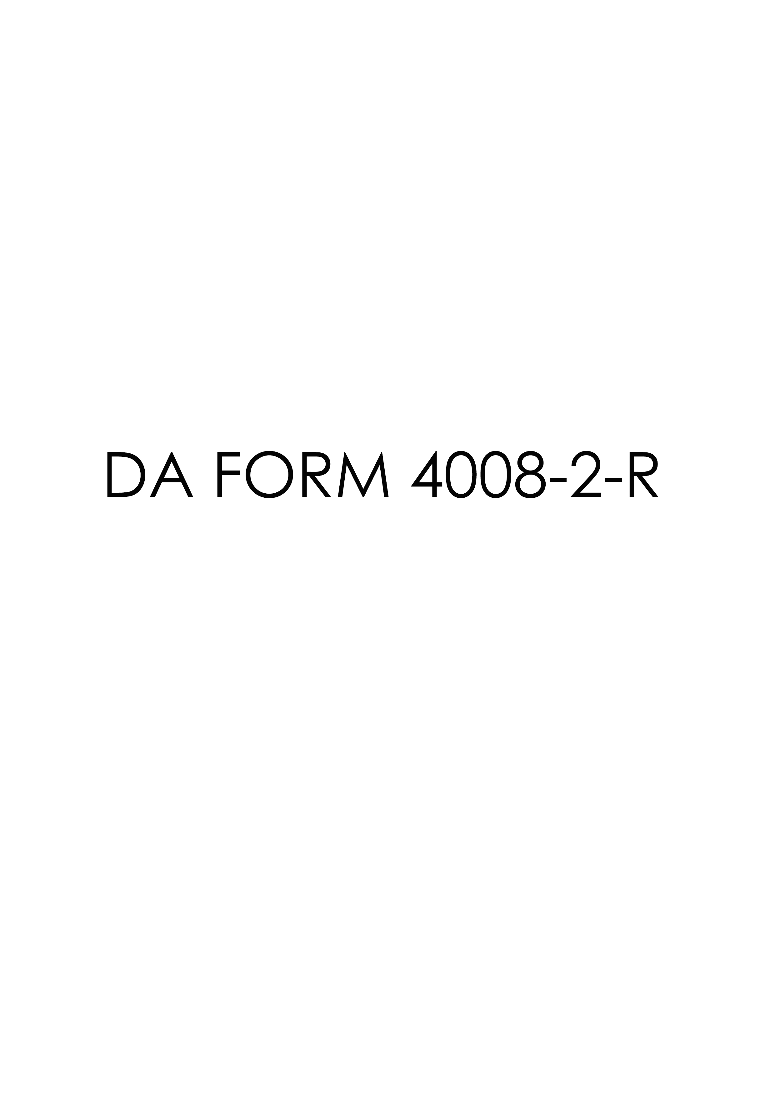 Download Fillable da Form 4008-2-R