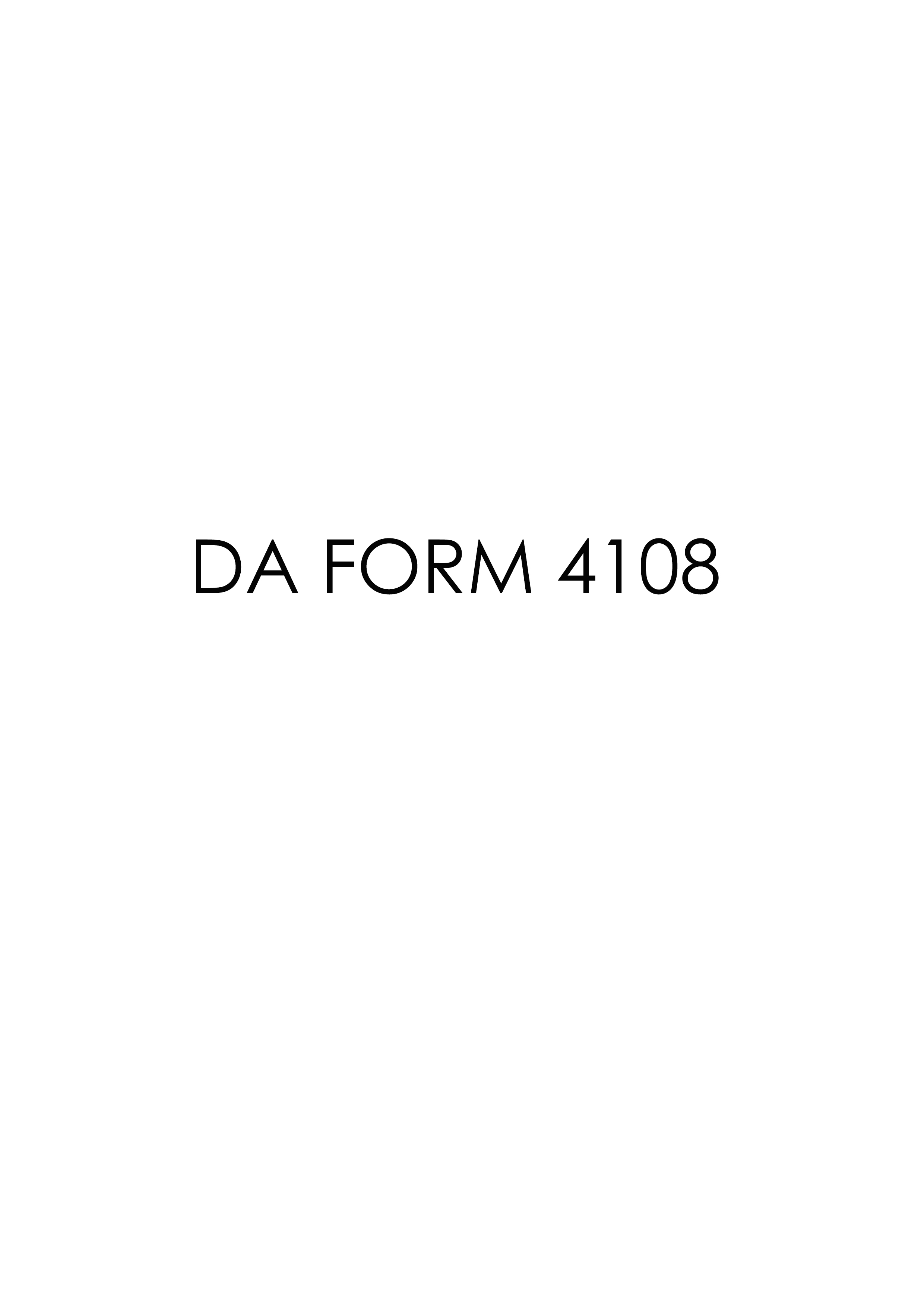 Download Fillable da Form 4108