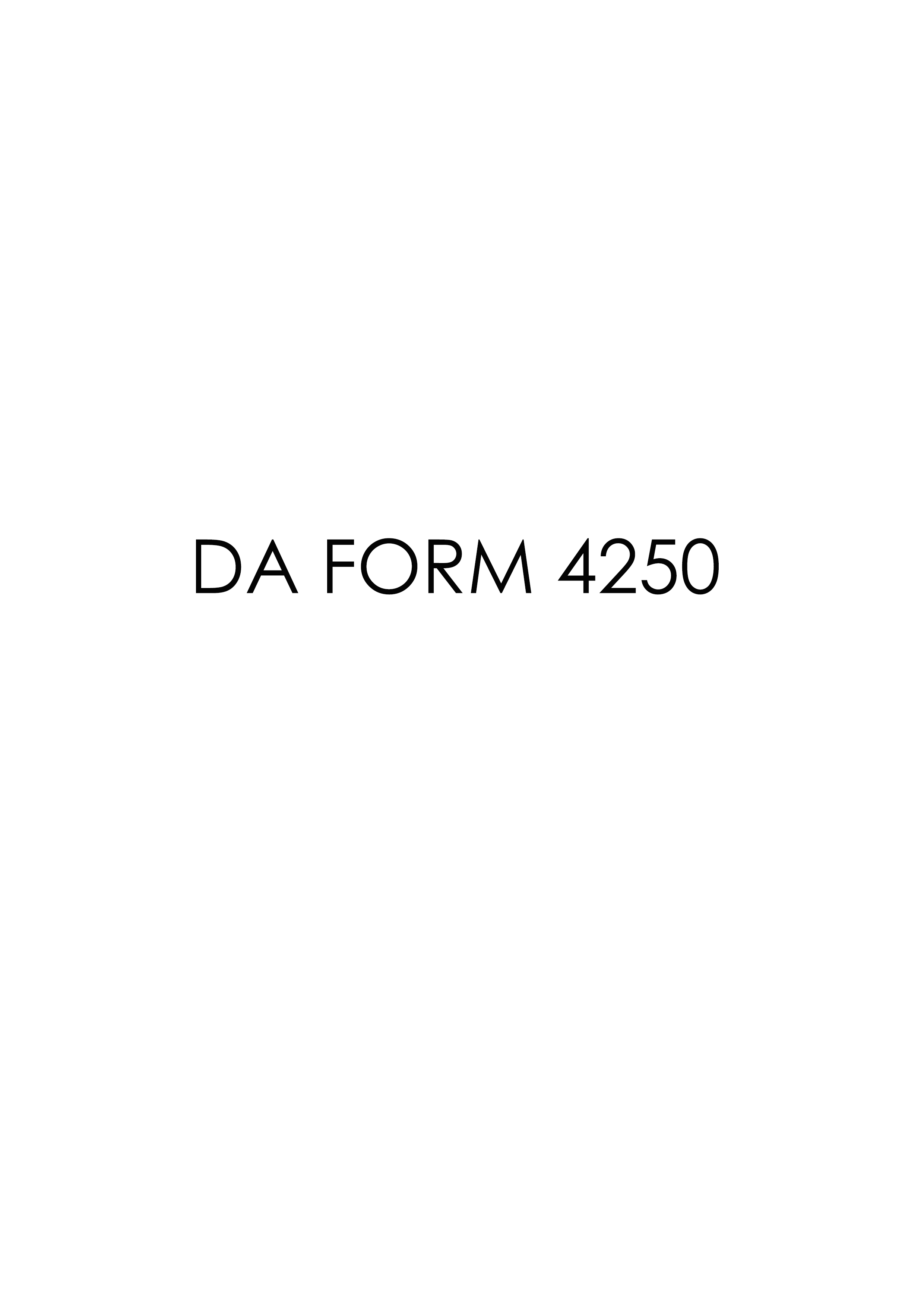 Download Fillable da Form 4250