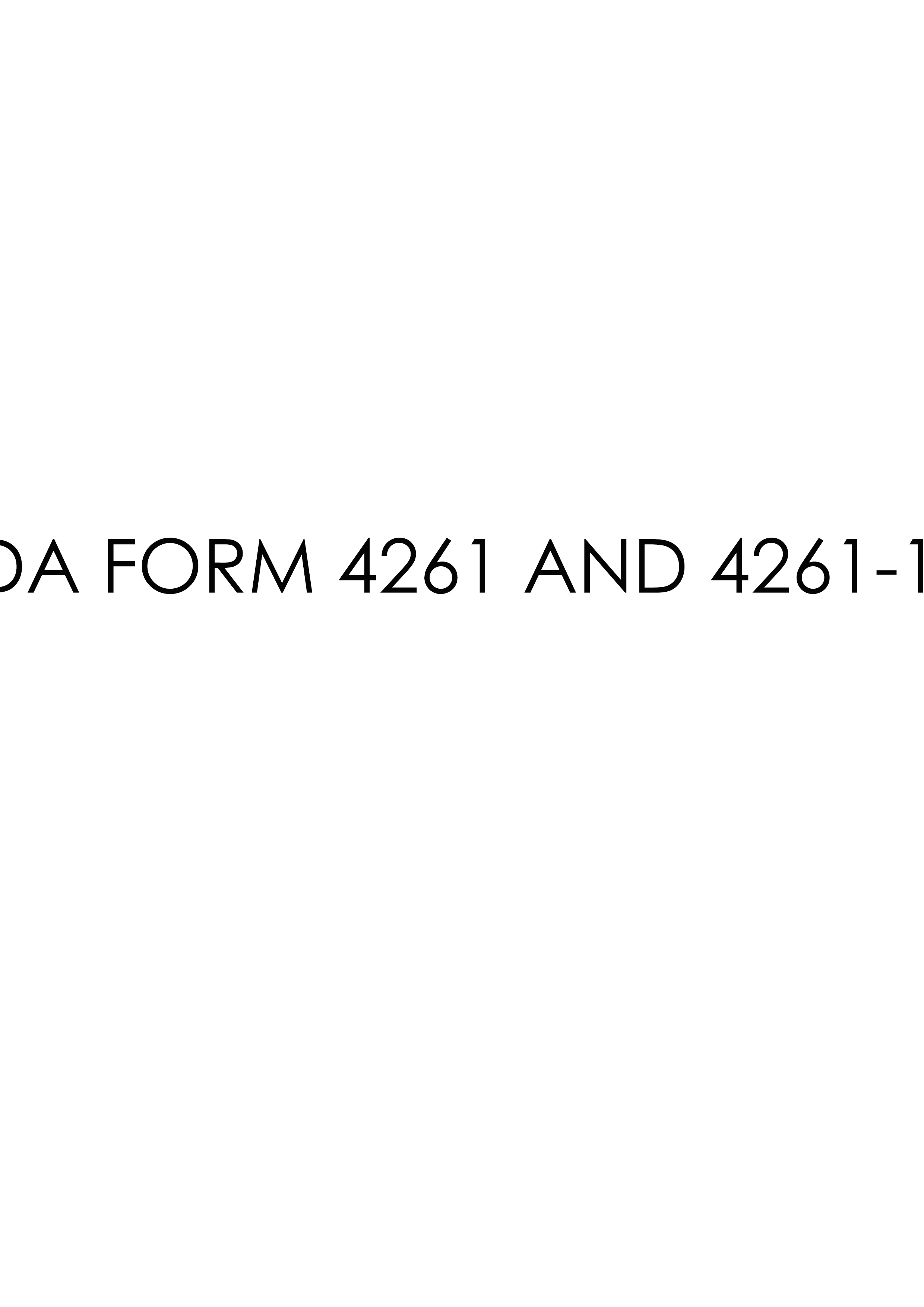 Download Fillable da Form 4261 AND 4261-1