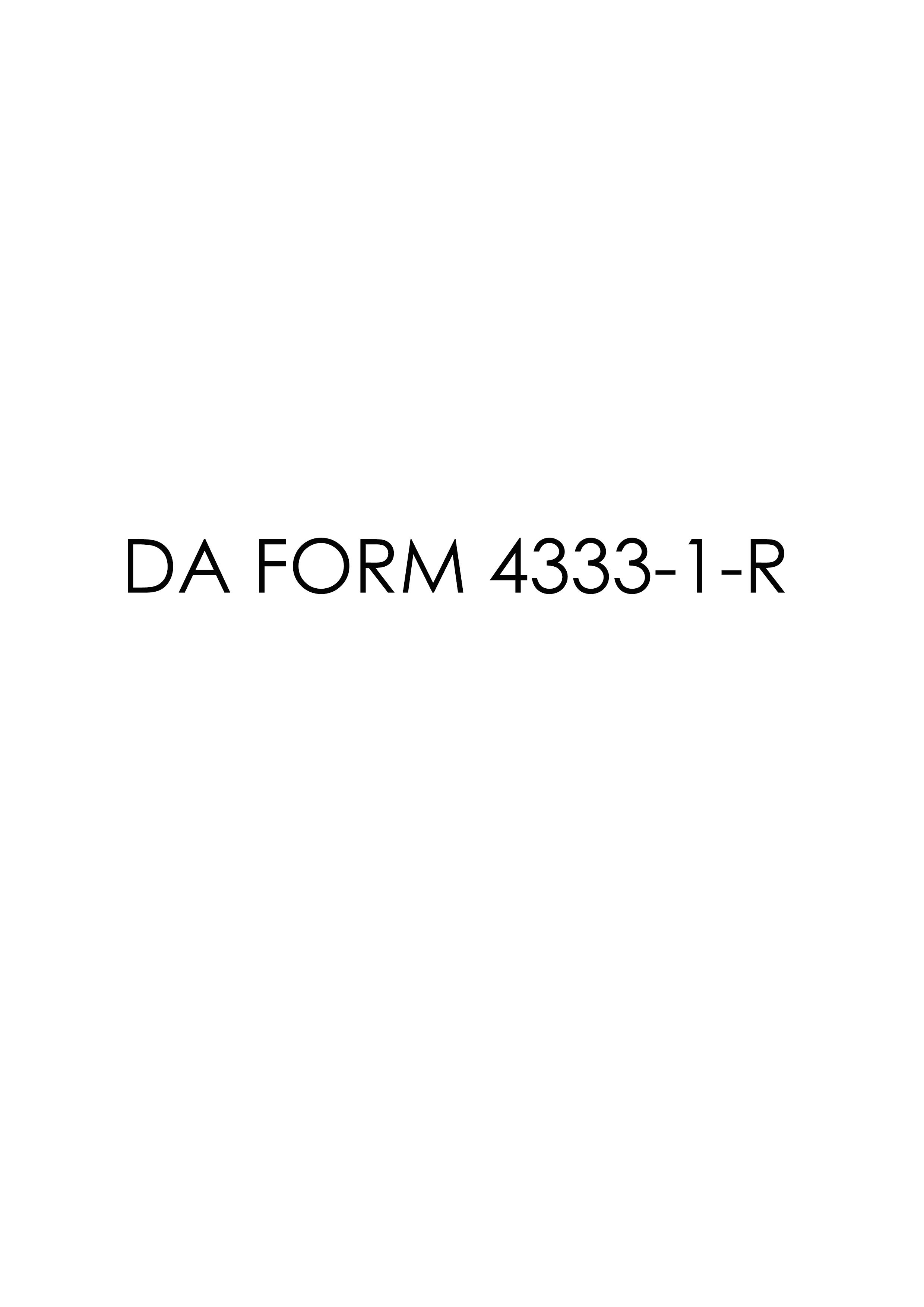 Download Fillable da Form 4333-1-R