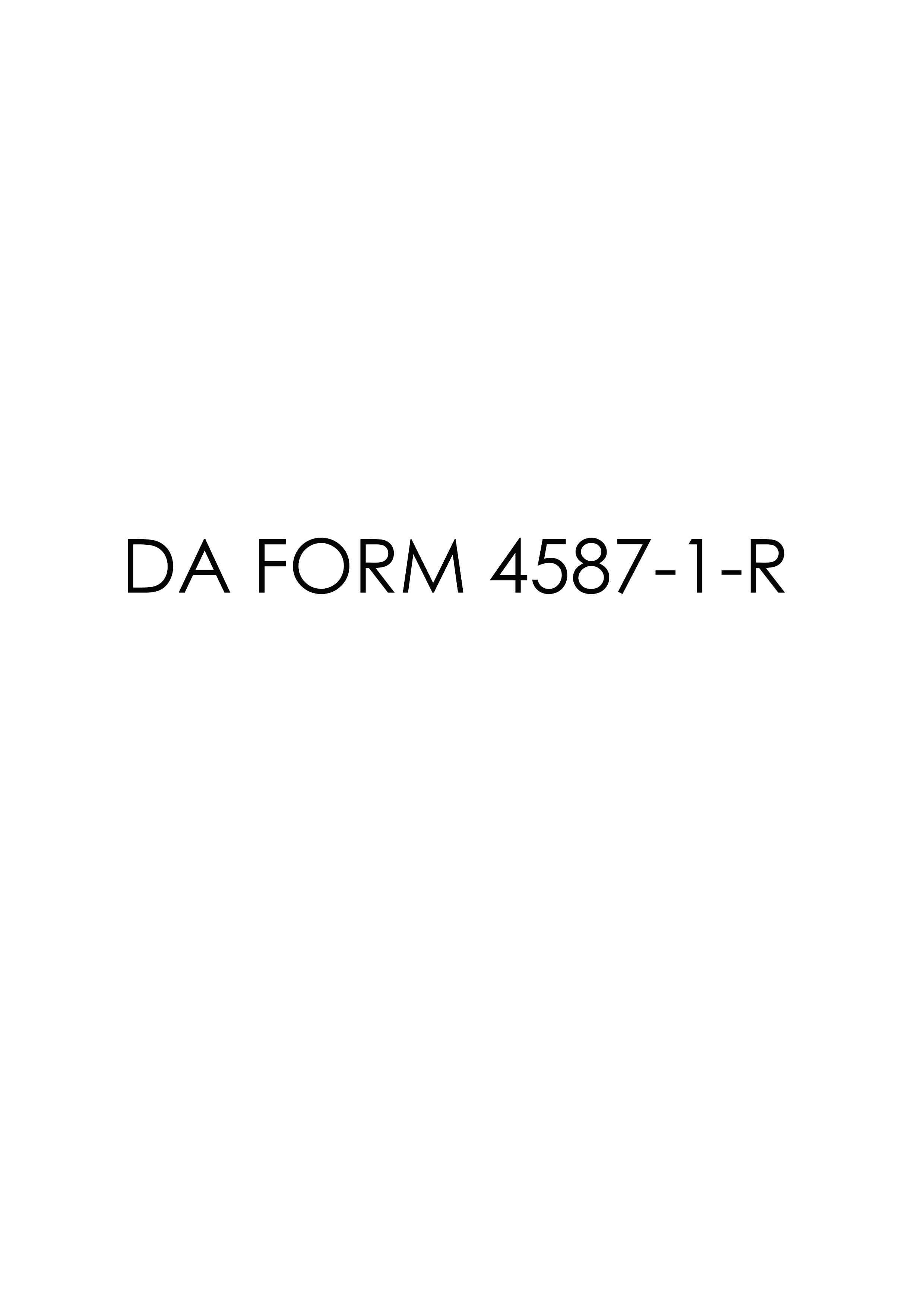 Download Fillable da Form 4587-1-R