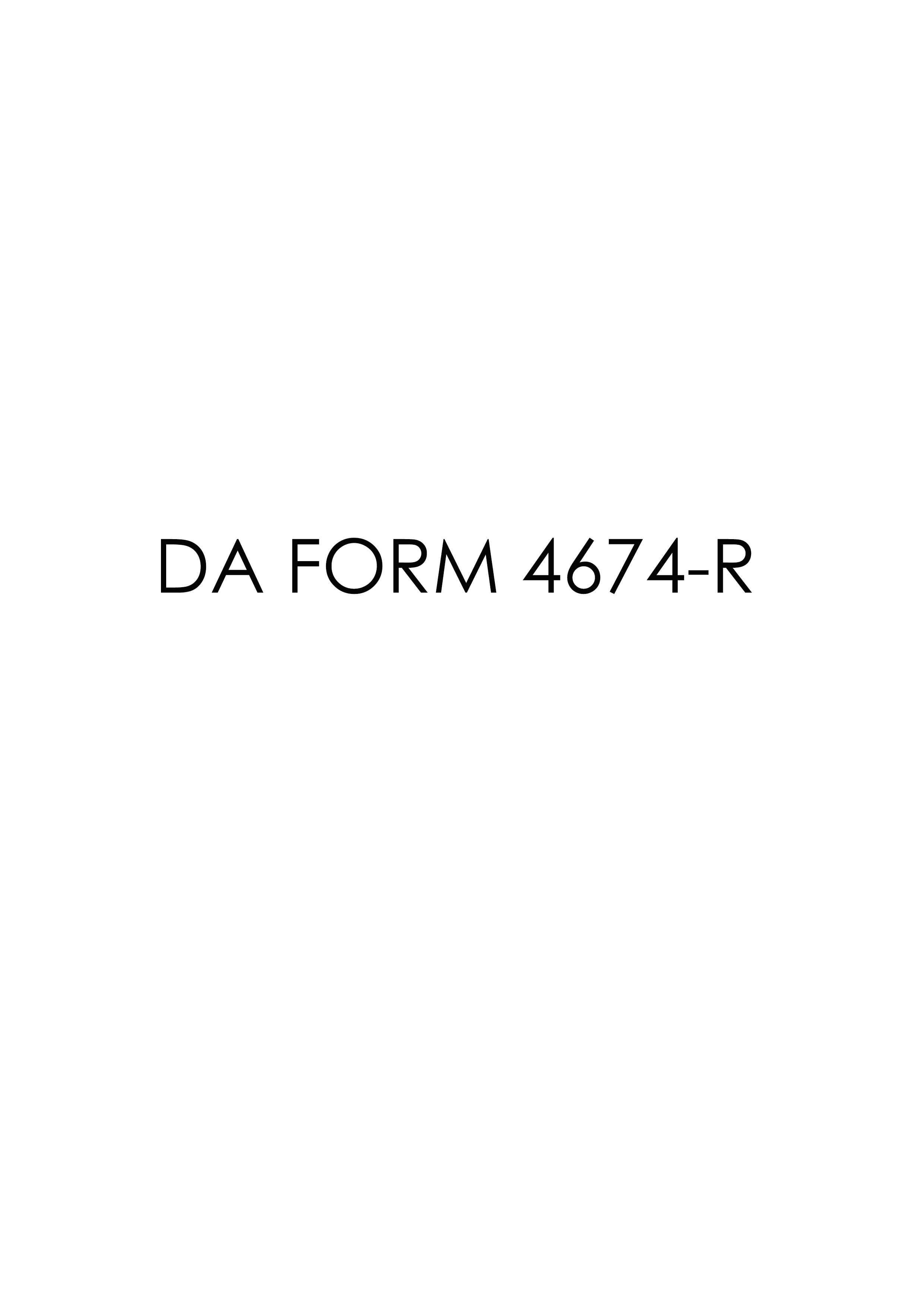 Download Fillable da Form 4674-R