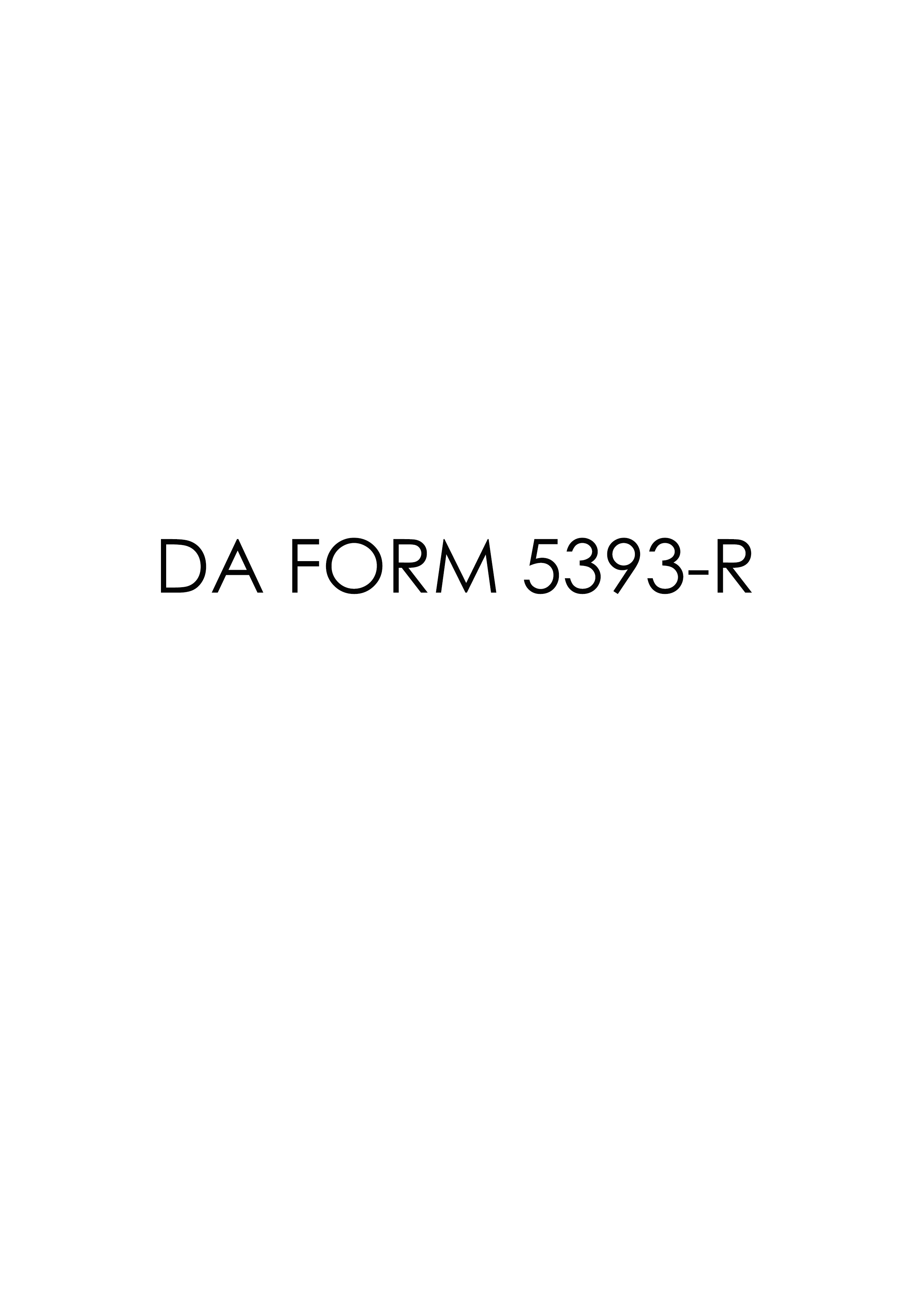 Download Fillable da Form 5393-R