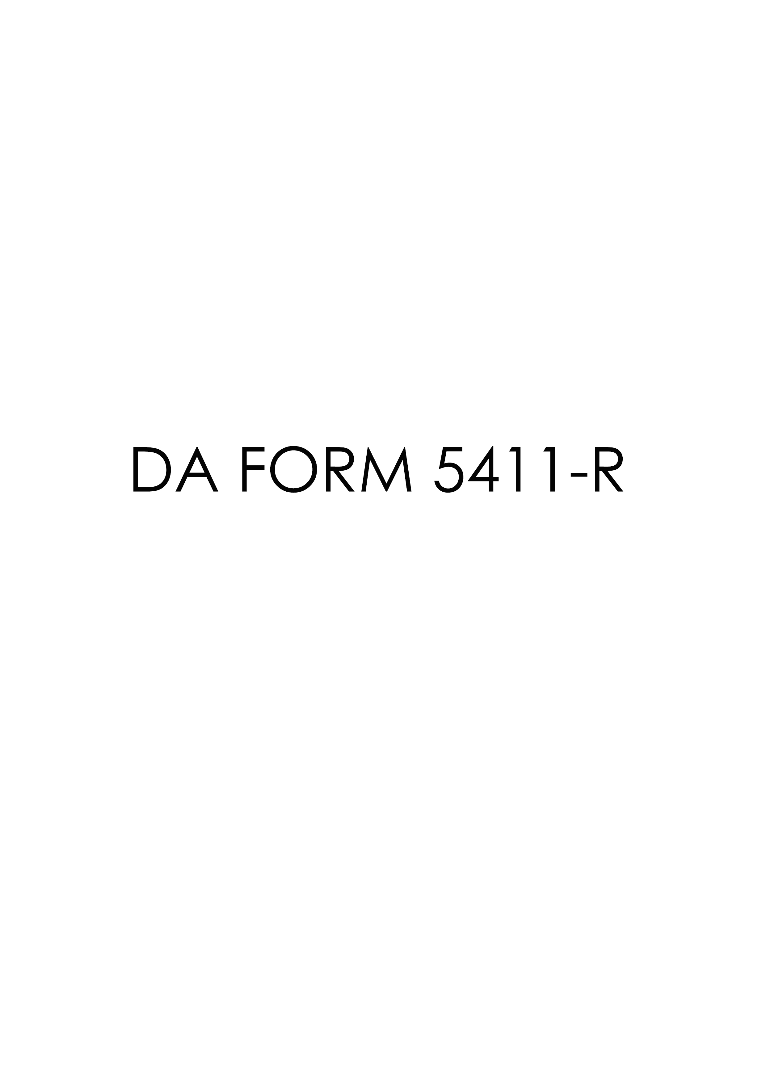 Download Fillable da Form 5411-R