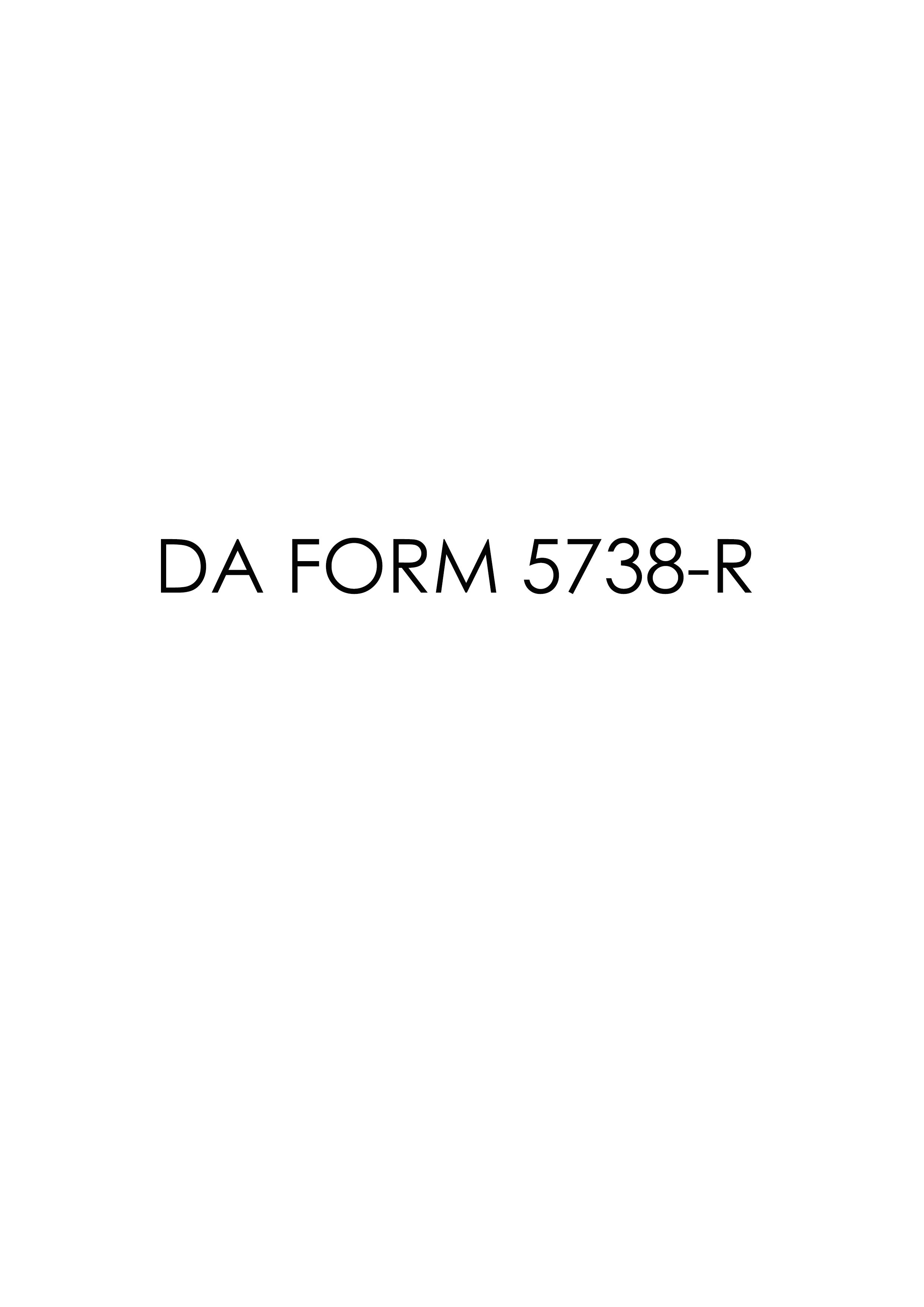 Download Fillable da Form 5738-R