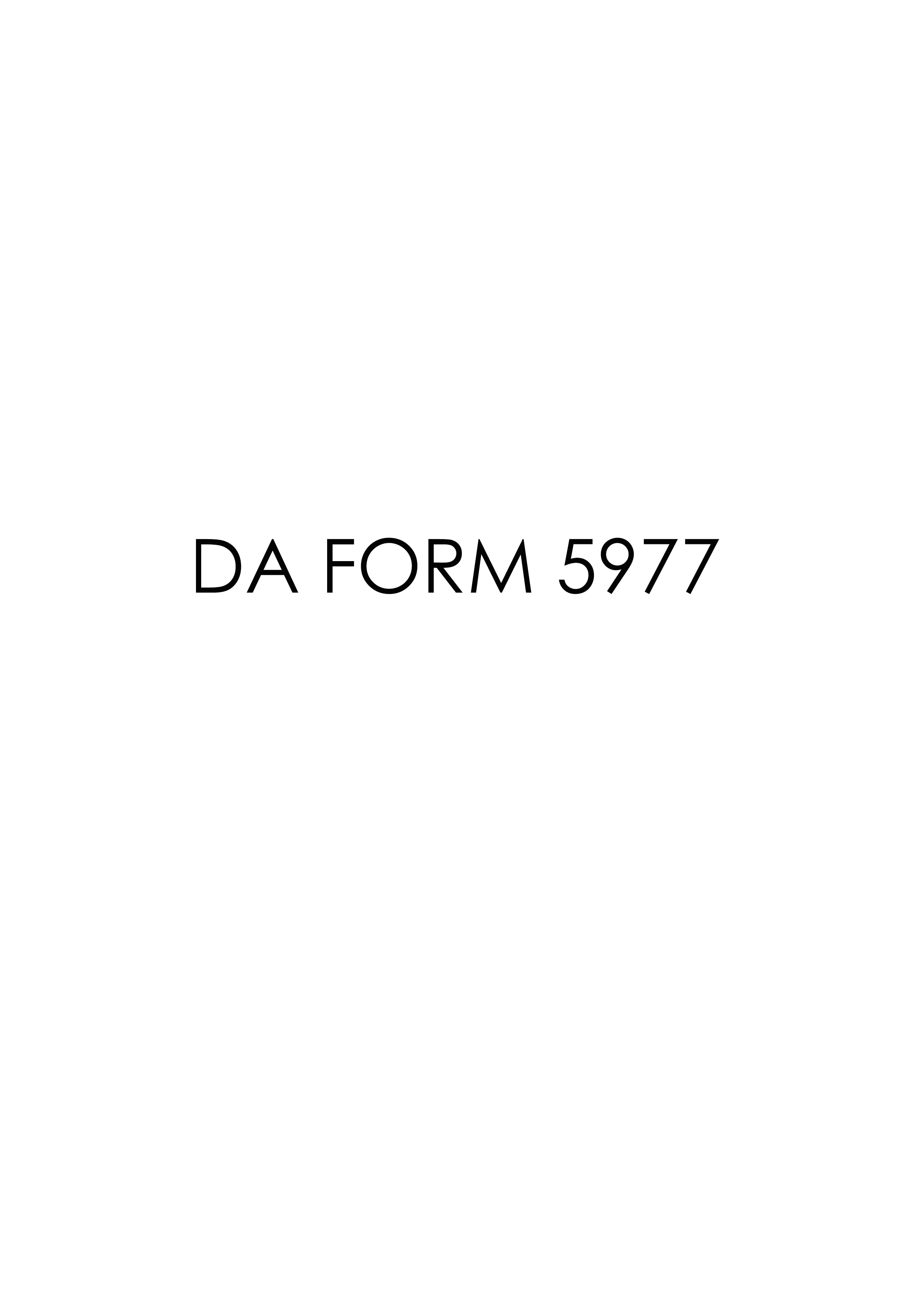 Download Fillable da Form 5977