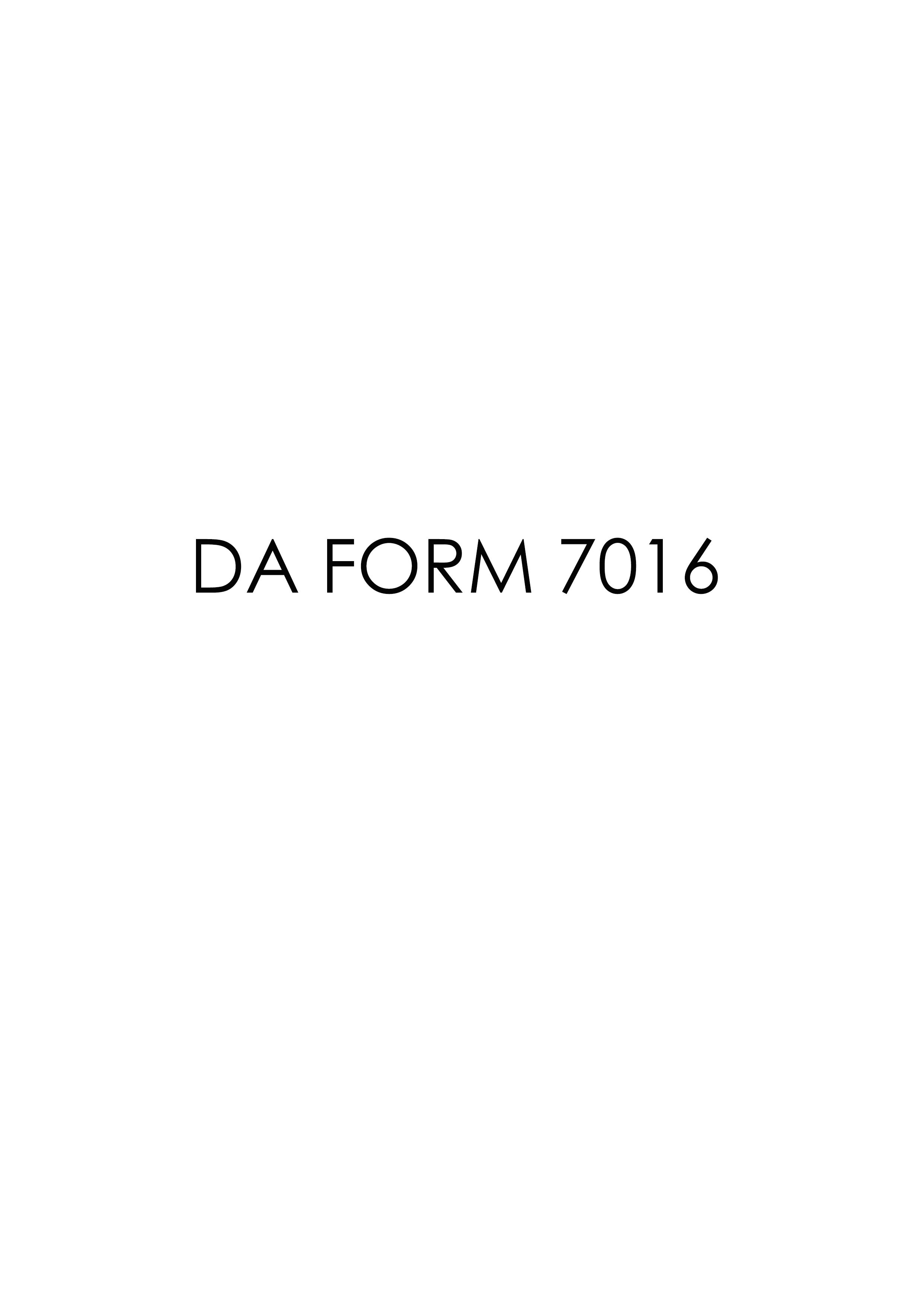 Download Fillable da Form 7016