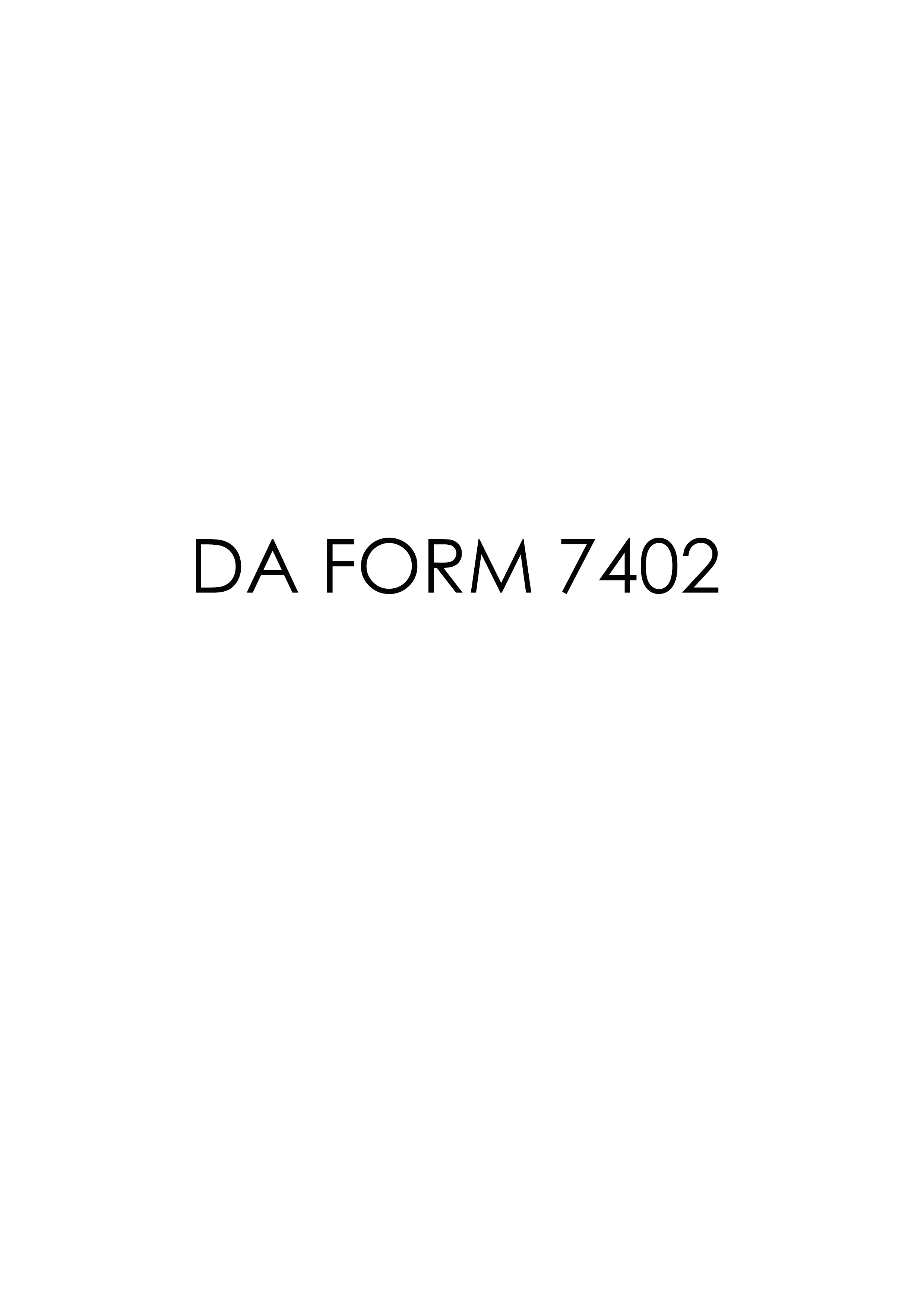 Download Fillable da Form 7402