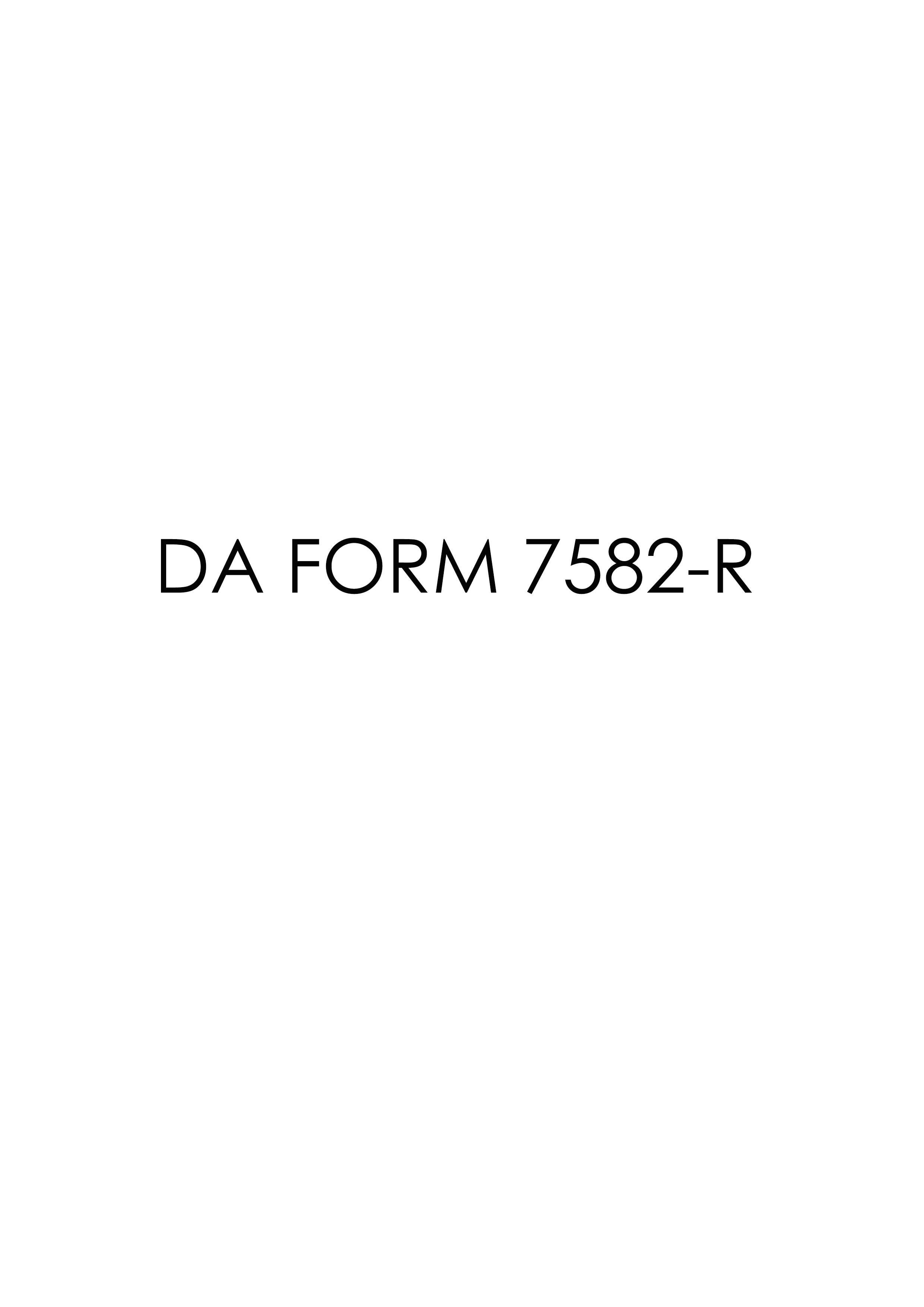Download Fillable da Form 7582-R