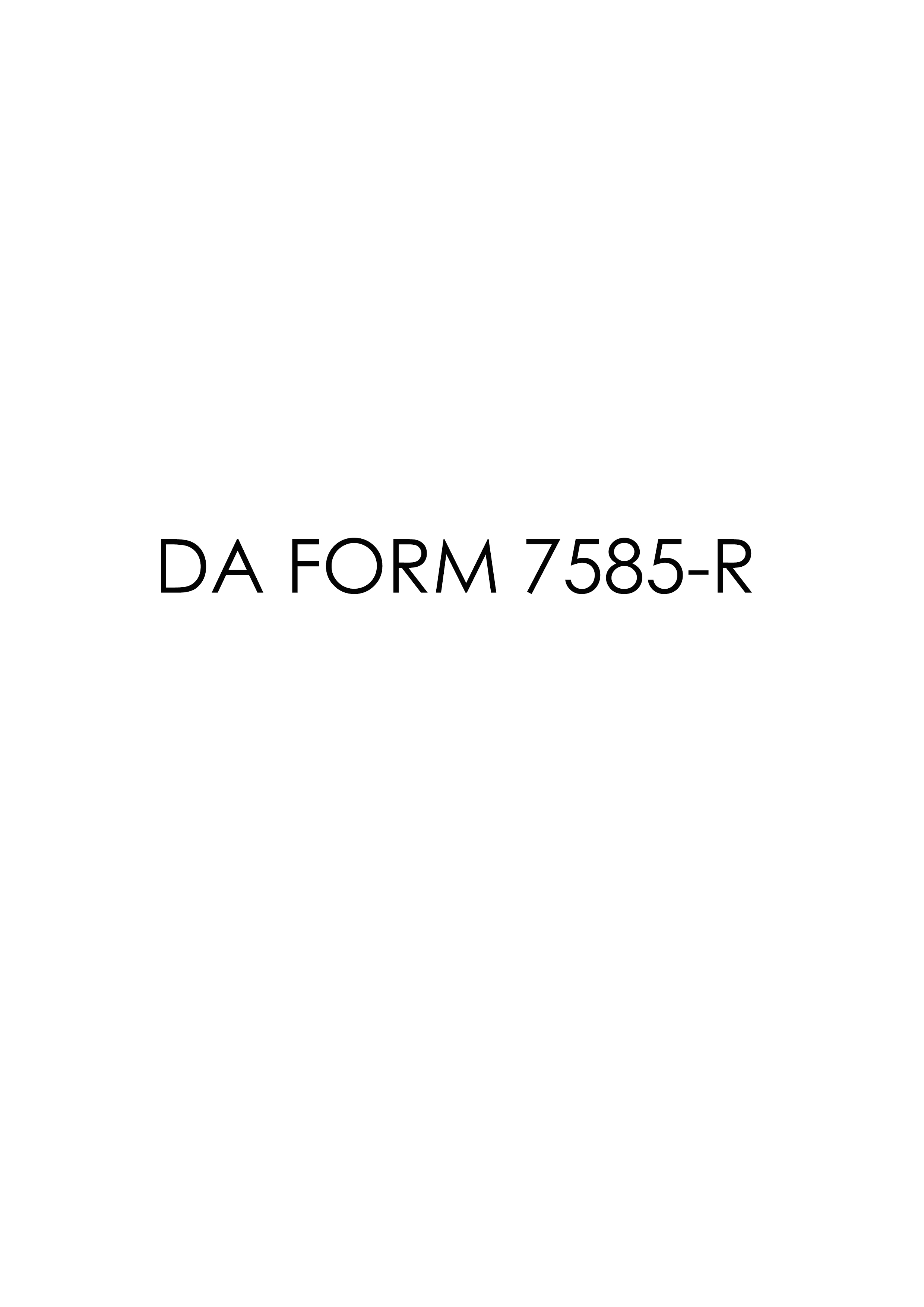 Download Fillable da Form 7585-R