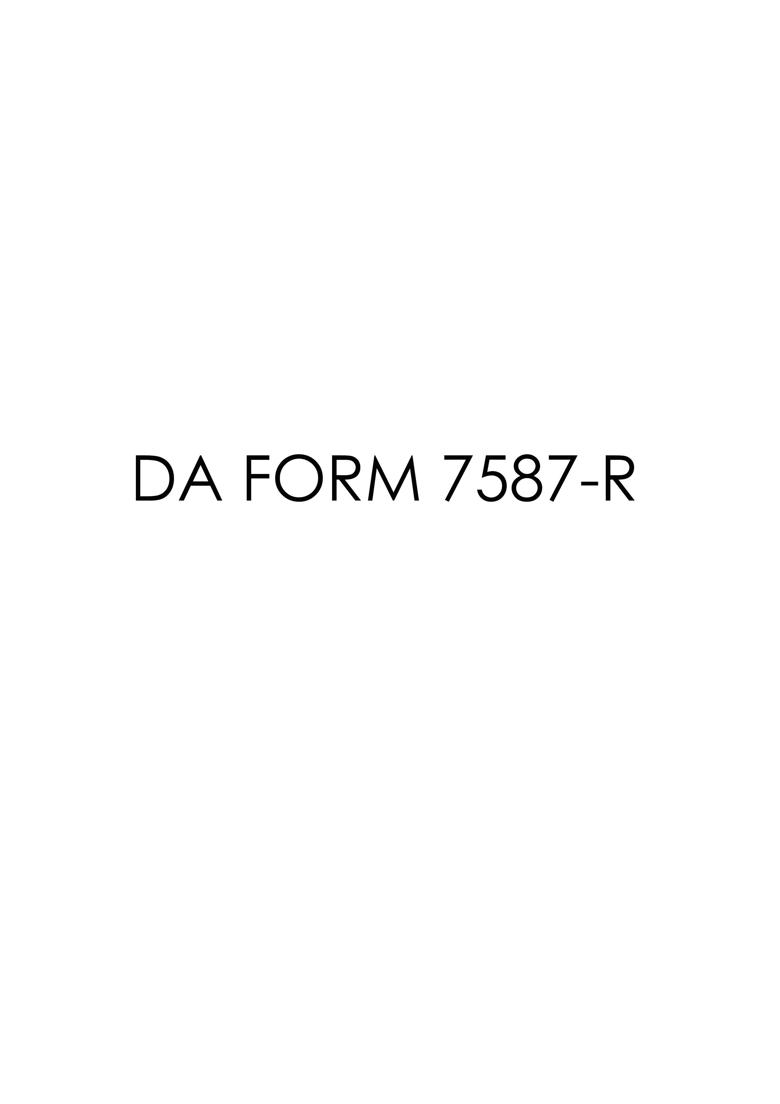 Download Fillable da Form 7587-R