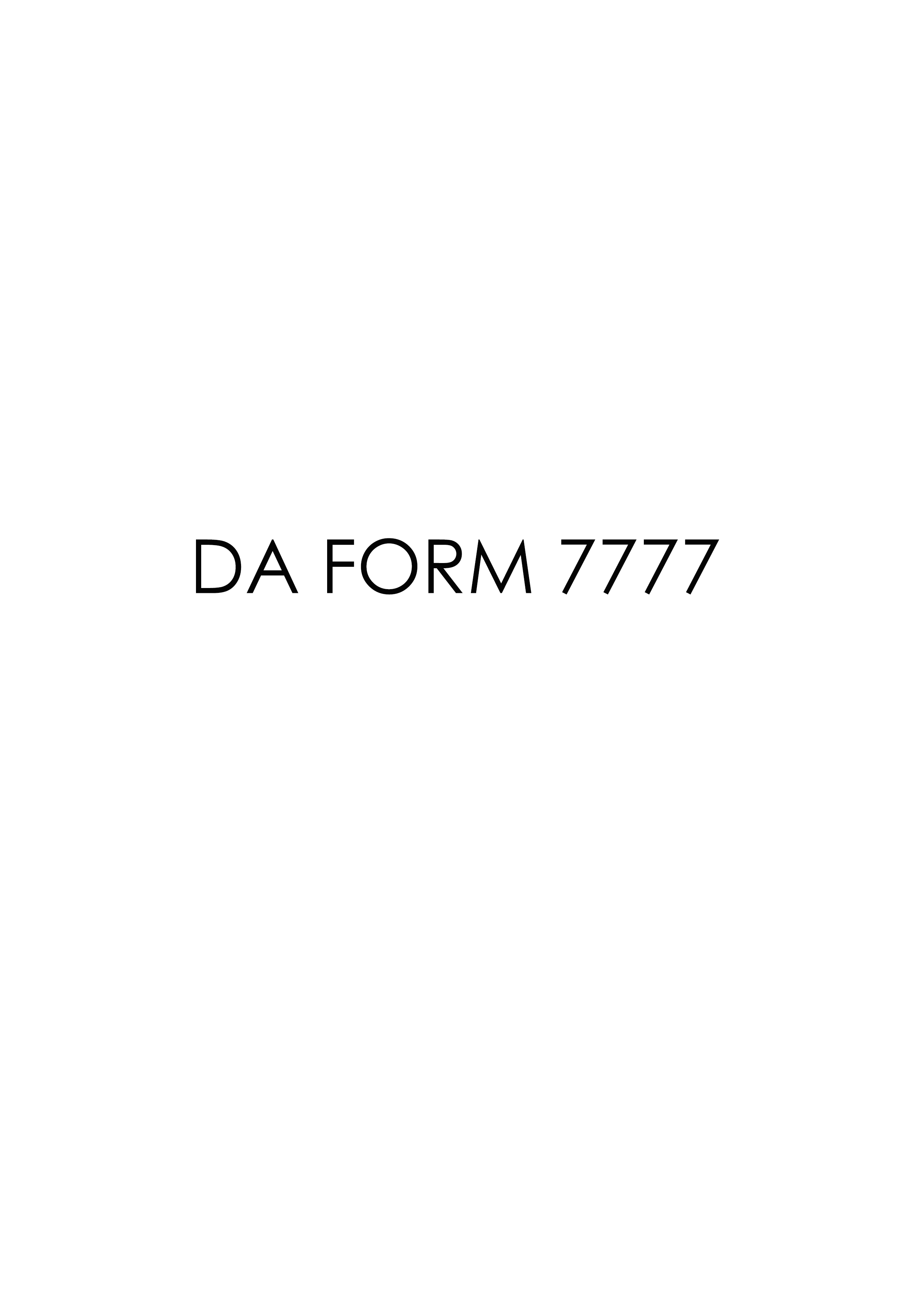 Download Fillable da Form 7777