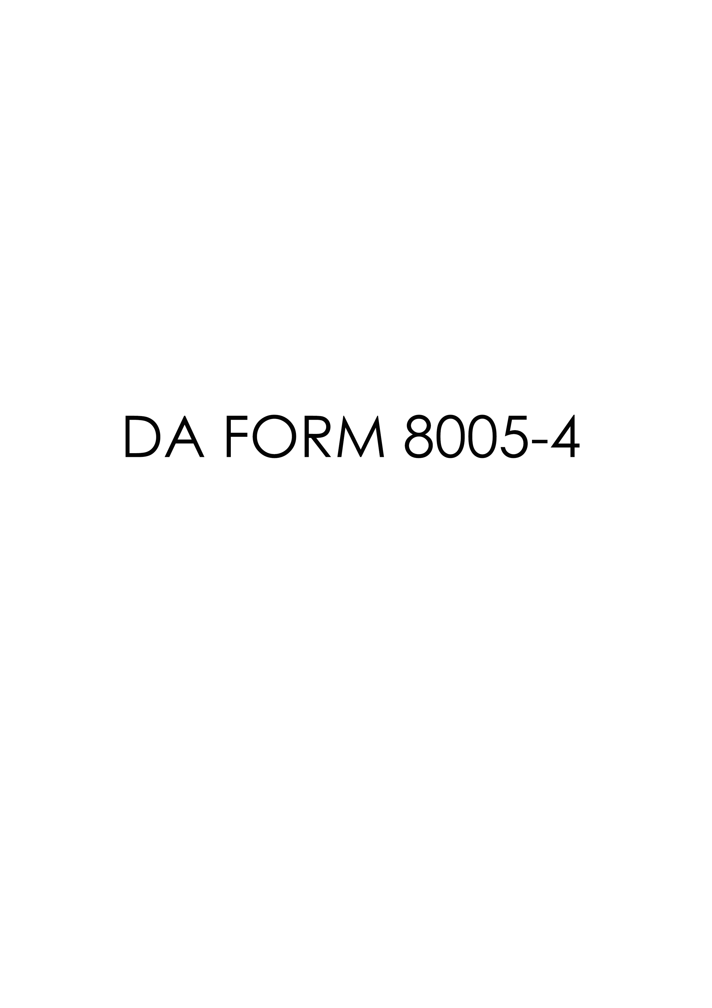 Download Fillable da Form 8005-4