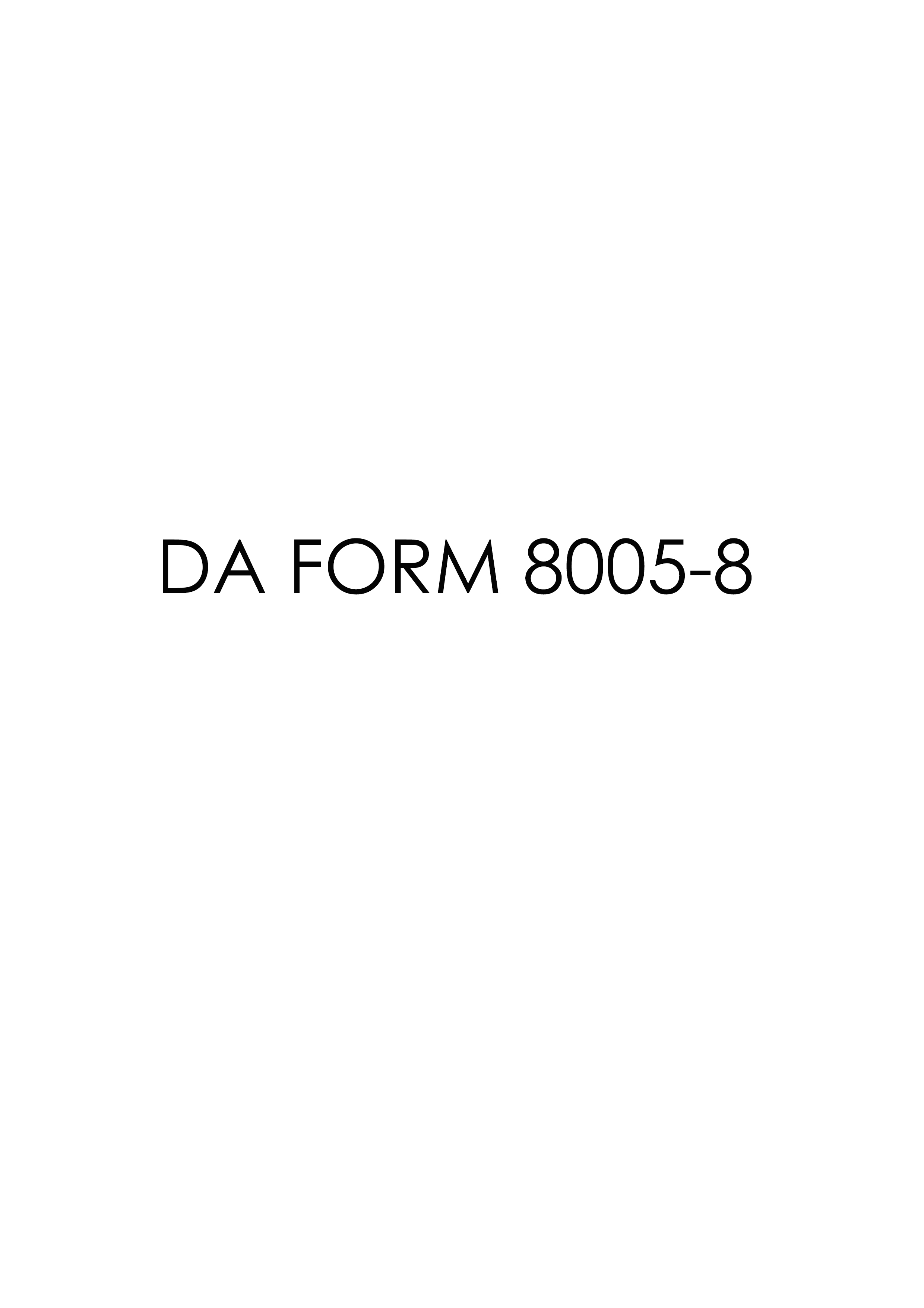 Download Fillable da Form 8005-8