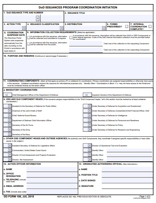 Download Fillable dd Form 106