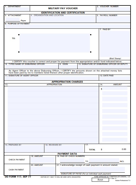 Download Fillable dd Form 117