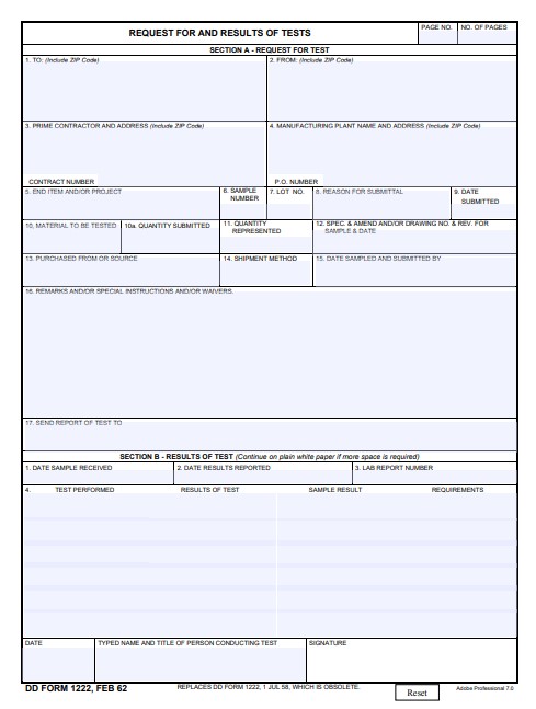 Download Fillable dd Form 1222