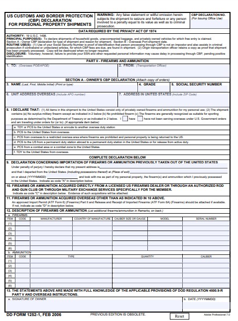 Download Fillable dd Form 1252-1