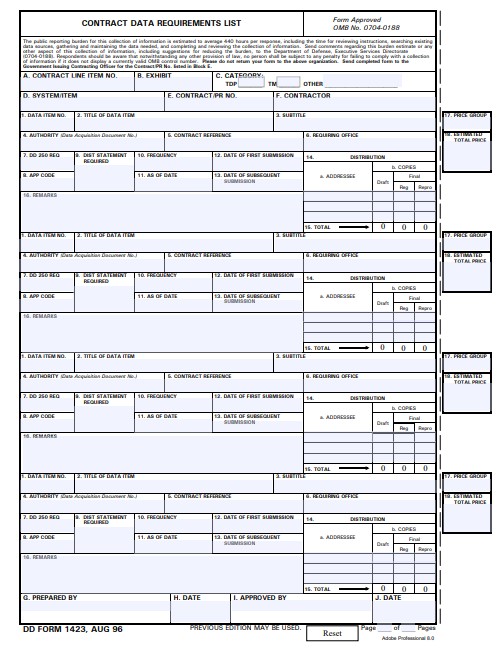 Download Fillable dd Form 1423