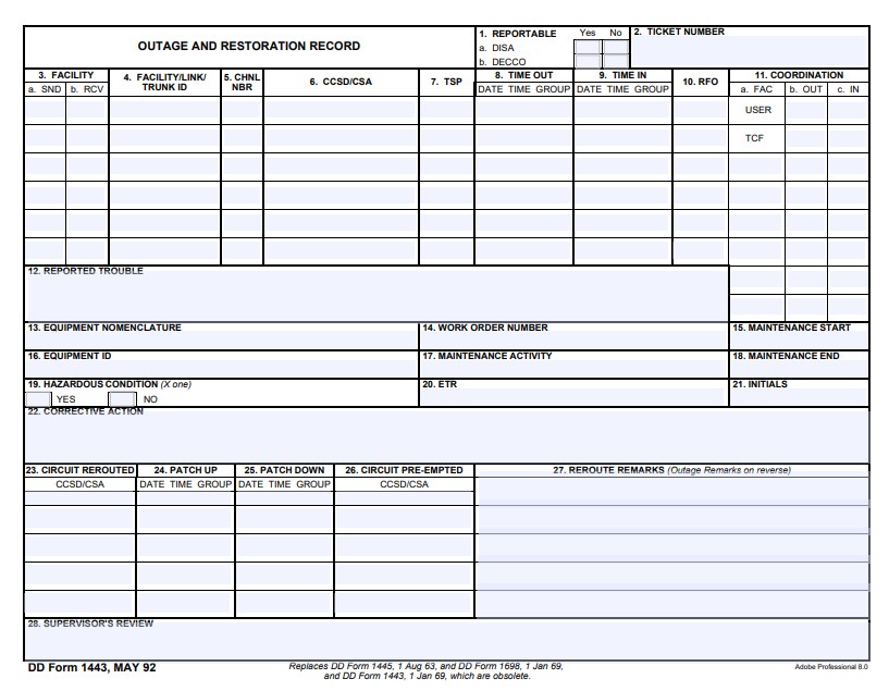 Download Fillable dd Form 1443
