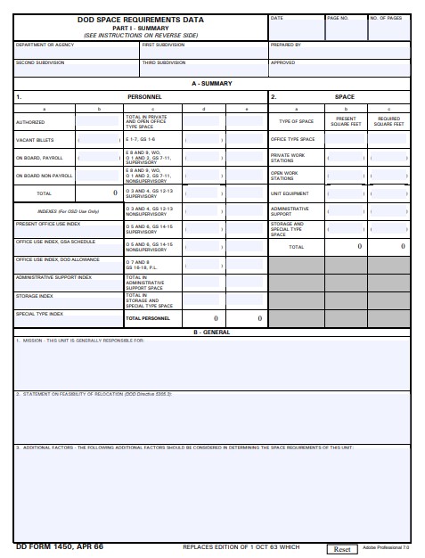 Download Fillable dd Form 1450
