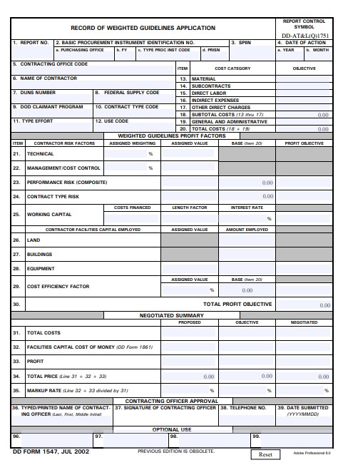 Download Fillable dd Form 1547