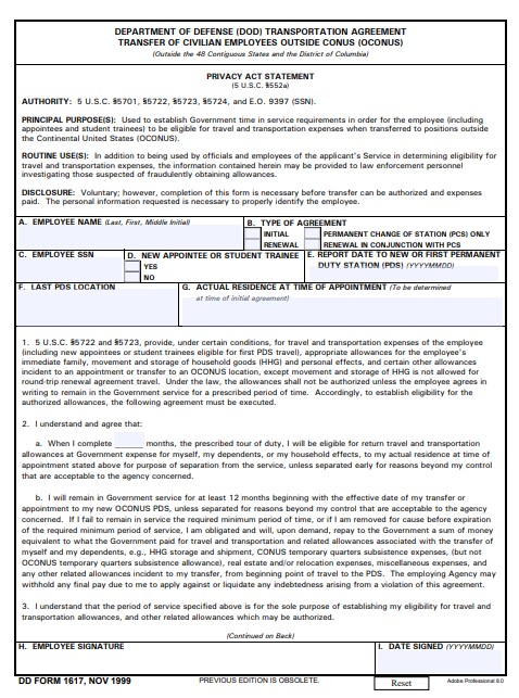Download Fillable dd Form 1617