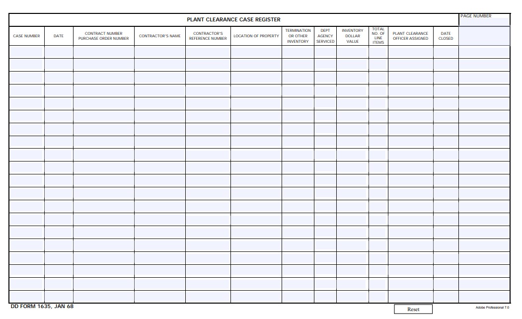 Download Fillable dd Form 1635
