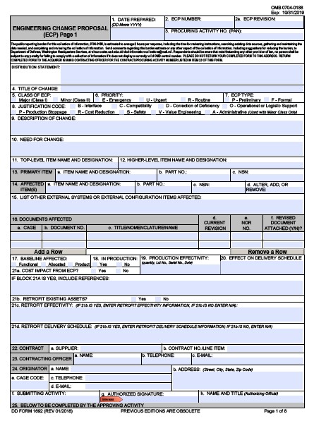 Download Fillable dd Form 1692