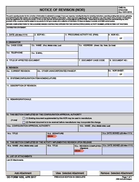 Download Fillable dd Form 1695