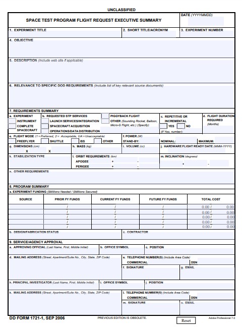 Download Fillable dd Form 1721-1
