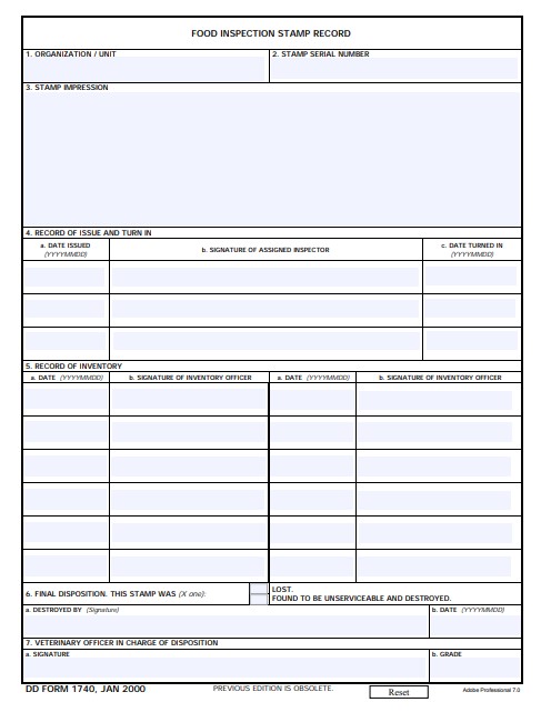 Download Fillable dd Form 1740
