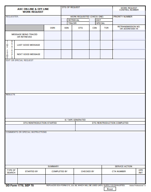 Download Fillable dd Form 1770