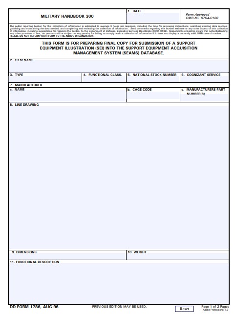 Download Fillable dd Form 1786