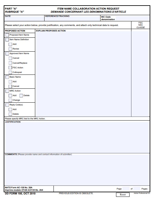 Download Fillable dd Form 180
