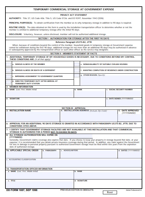 Download Fillable dd Form 1857