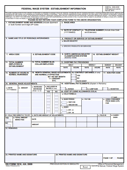 Download Fillable dd Form 1918