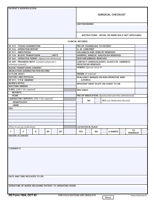 Download Fillable dd Form 1924
