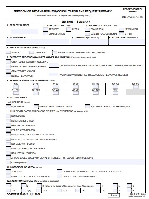 Download Fillable dd Form 2086-2