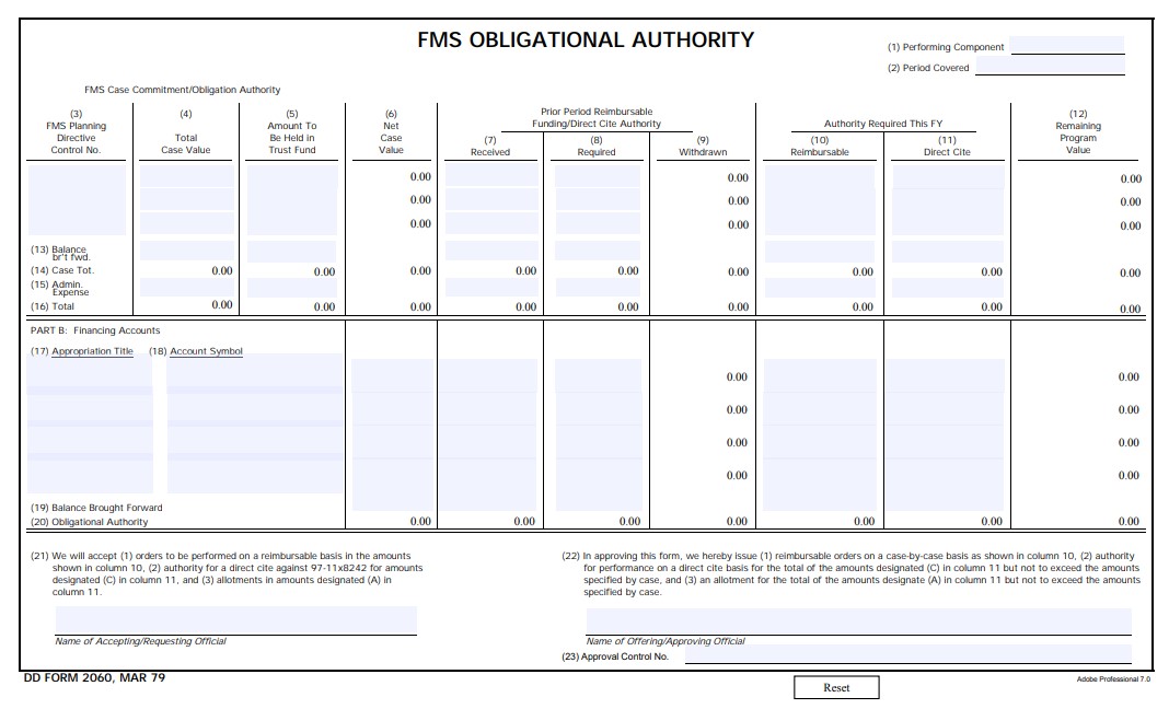 Download Fillable dd Form 2060